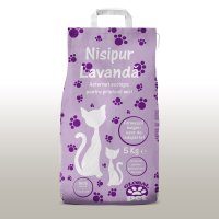 Nisip igienic natural pentru pisici Nisipur Lavanda, bentonita, 5 kg - 1