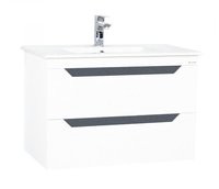 Set Baza Front MDF cu Lavoar, Seria 056, 80 cm, Suspendata, Alb Antracit - 1
