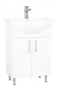 Set Baza si Lavoar Seria 005, Alb, Eco, 56 cm - 1
