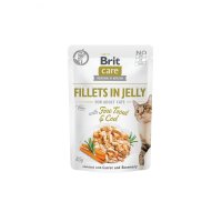 BRIT Care Fillets in Jelly cu Păstrăv și Cod pentru Pisici, Hrană Umedă Fără Cereale, 85g - 1