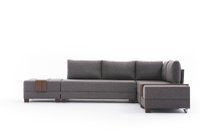 Coltar extensibil FLY, colt dreapta, nuanta maro, dimensiuni 280x210x70 cm - 1