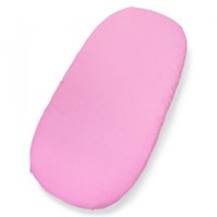 Set insertie textila pentru landoucosulet copii Kerstin Pink Minnie, cearsaf cu elastic asortat 80x38 cm, realizate din bumbac 100 - 1