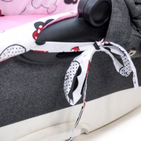 Set insertie textila pentru landoucosulet copii Kerstin Pink Minnie, cearsaf cu elastic asortat 80x38 cm, realizate din bumbac 100 - 2