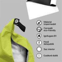 Fotoliu Puf Bean Bag tip Para XL Chroma Green - 4