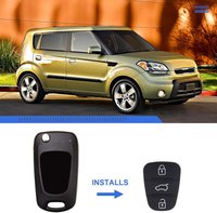 Membrana Cauciuc Butoane Cheie Auto 3 Butoane – Compatibila Hyundai i10, i20, i30, ix35, ix45, Elantra, Tucson, Santa Fe - 3