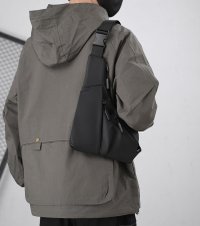 Geanta multifunctionala, borseta impermeabila, crossbody, 4 buzunare, neagra, Obralix® - 2