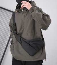Geanta multifunctionala, borseta impermeabila, crossbody, 4 buzunare, neagra, Obralix® - 5