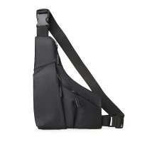 Geanta multifunctionala, borseta impermeabila, crossbody, 4 buzunare, neagra, Obralix® - 3