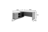 Birou Amazon Right Sonoma 180x160 cm - Design Modern si Functionalitate - 7