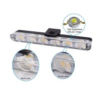 Set 4x6 Lumini LED Tip Stroboscop De Avertizare Flash Rosu si Albastru Alimentare 12V - 4