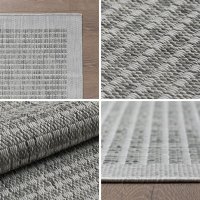 Covor Rotund Giza Gri 200x200 cm pentru Terase si Gradini - 6