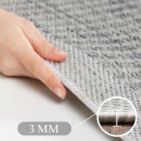 Covor Rotund Giza Gri 200x200 cm pentru Terase si Gradini - 3