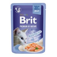 BRIT Premium by Nature Somon Delicat pentru Pisici, Plic Hrană Umedă în Aspic, 85g - 2