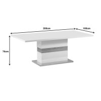 Masa Zoekrin MDF alb 200x100x76 cm - 5