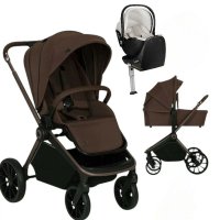 Carucior Lionelo Mika Plus 4 in 1 cu scoica auto Moxie i-Size si baza rotativa 360, bej, reversibil, ventilatie 3D, pana la 22 kg - 1