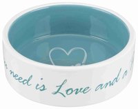 Castron ceramic Pet's Home 1.4 l/ 20 cm crem/verde 25052 - 1