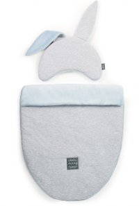 Set saculet si pernuta pentru carucior Floo for Baby Iepuras Albastru - 2