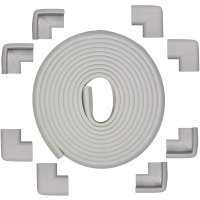 Set rola protectie multifuntionala xxl de 6m si 8 aparatori moi pentru colturi Bambinice gri - 1