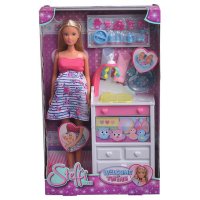 Papusa Steffi Love Welcome Twins, 29 cm, cu accesorii pentru bebelusi - 1