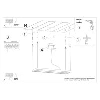 Candelabru LED Tuula Auriu 3000K 100x30x150 cm - 7