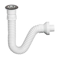 Sifon Flexibil pentru Lavoar Texo S00000 - Ideal pentru Chiuvete cu Un Singur Vas - 1