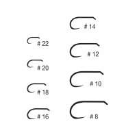 Carlige fly Tiemco TMC5262, cu spin, 20buc (Marime Carlige: Nr. 10) - 2