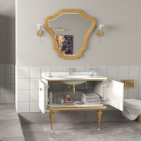 Set mobilier de baie Pierre Cardin Angelica, 3 piese, alb perlat, 101 cm - 5