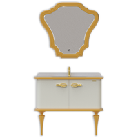 Set mobilier de baie Pierre Cardin Angelica, 3 piese, alb perlat, 101 cm - 1