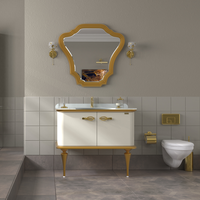 Set mobilier de baie Pierre Cardin Angelica, 3 piese, alb perlat, 101 cm - 2