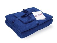 Set 3 prosoape din bumbac albastru Somnart pentru fata, corp si maini - 3