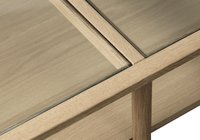 Masuta de cafea ELBA din stejar si sticla securizata, 60 x 41 x 120 cm - 1