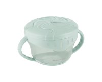 Bol cu  manere pentru copii KikkaBoo Snack-me-up Mint,capac moale si flexibil cu orificu usor de accesat,ideal pentru gustari - 5
