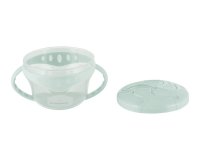 Bol cu  manere pentru copii KikkaBoo Snack-me-up Mint,capac moale si flexibil cu orificu usor de accesat,ideal pentru gustari - 3