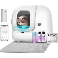 Litiera automata cu autocuratare PETKIT Pura Max 2, 7 L, alba, cu afisaj LED, Bluetooth si WiFi - 1