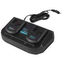 Incarcator pentru 2 acumulatori 18V incarcare 3.5A/ora, compatibil unelte Detoolz - 1