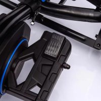 Kart electric pentru copii Nichiduta Speed Blue, 12V 45W, roti silenioase din spuma EVA, structura metalica, slow start, pornire la buton, pedala unica pentru acceleratiefrana, scaun reglabil, dimensiune 100 x 58 x 58.5 cm - 4