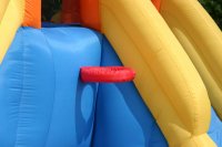 Saltea gonflabila Obstacle Course cu spatiu de catarat, doua tobogane, loc pentru sarit si doua tunele - 1
