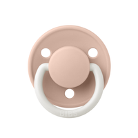 Suzeta fosforescenta Bibs De Lux Glow Latex tetina rotunda 6 luni+ Blush - 3
