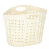 Cos de rufe pliabil Beige, cu doua manere robuste, dimensiune 42 x 24 x 29 cm - 1