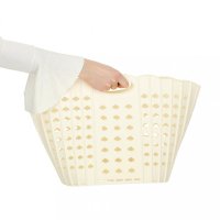 Cos de rufe pliabil Beige, cu doua manere robuste, dimensiune 42 x 24 x 29 cm - 4