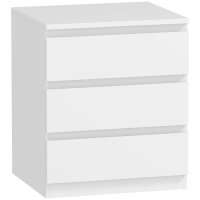 Comoda HOMCOM cu 3 Sertare si Inchidere Silențioasă pentru Living sau Birou, Alb, 45x40x52,8 cm - 1