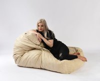 Fotoliu Pufrelax Yoga XL si perna Marble Gama Premium Textil umplut cu fulgi de burete memory mix - 1