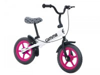 Bicicleta copii fara pedale Gimme Nemo Pink, 11 inch, de la 2 ani, inaltimea recomandata 85-110 cm, roti din material EVA rezistent, ghidon si scaun reglabile pe inaltime, frana de mana, inaltime sezut 32-48 cm - 5