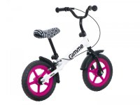 Bicicleta copii fara pedale Gimme Nemo Pink, 11 inch, de la 2 ani, inaltimea recomandata 85-110 cm, roti din material EVA rezistent, ghidon si scaun reglabile pe inaltime, frana de mana, inaltime sezut 32-48 cm - 8