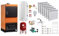 Pachet Complet Incalzire Fiama W 35 kW cu Calorifere Fornello Alvo si Boiler Termoelectric - 1