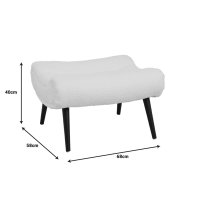 Taburet fotoliu Silla, Pako World, Roz, 68x58x40 cm - 6