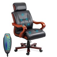 Scaun Directorial cu Masaj OFF 1662 Negru - Confort si Eleganta pentru Birou - 1