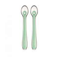 Set 2 lingurite din silicon pentru copii KikkaBoo Mint in cutiuta depozitare,Recomandata de la 4 luni,Fara BPA,Textura extrem de moale - 1