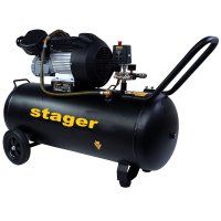 Compresor de aer Stager HM3100V-10, 100L, 10bar, 356L/min, monofazat - 1