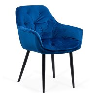 Scaun dining BUC 257 din catifea albastru - 1